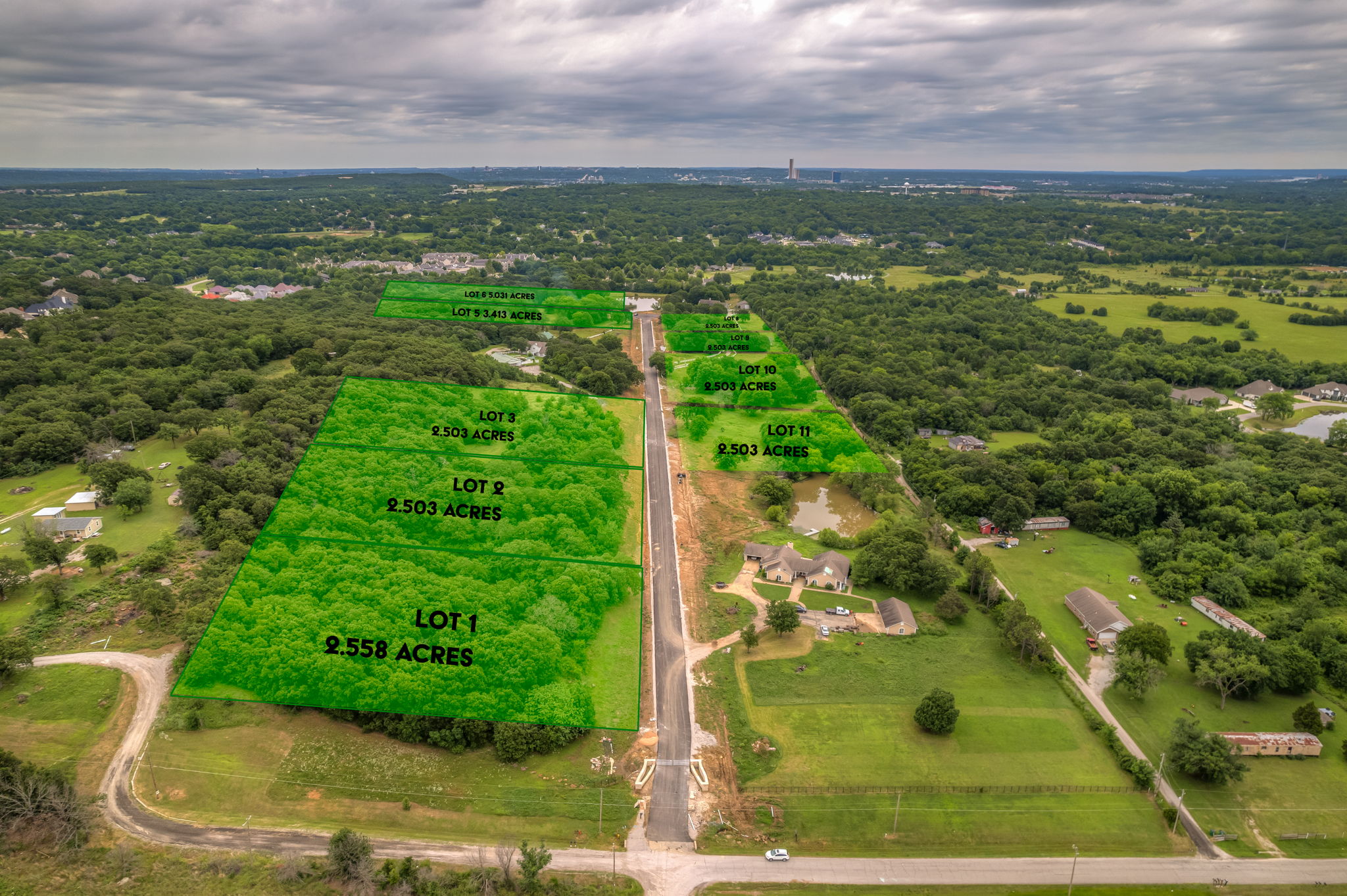 2.5 to 5-Acre Lots in Oak Timber Subdivision in Tulsa